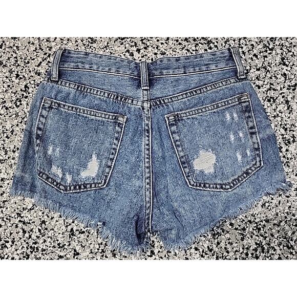 JBD Just Black Denim Jean Shorts Womens (XS) Cutoff Frayed Distressed Light Wash - Picture 2 of 8